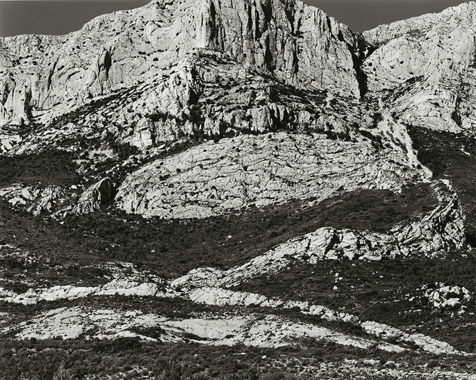 Mte. Sainte Victoire, France, 2001, 81-0110-20-93, 8"X10" gelatin silver chloride contact print